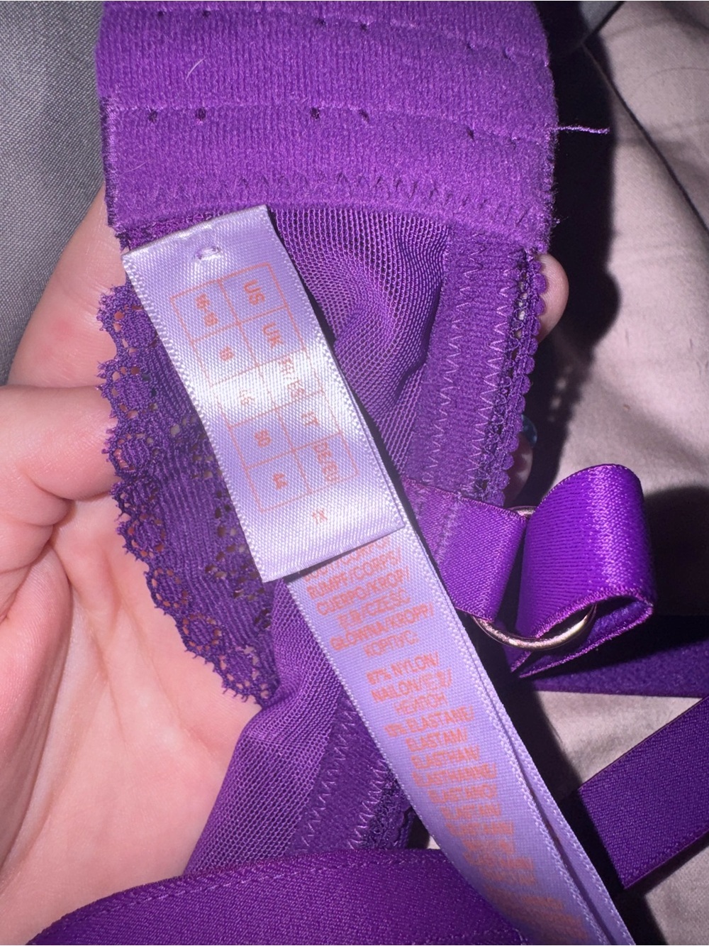 Savage X Fenty Purple Lace Push-Up Bra